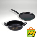 Ultra Kitchen Cookware Sets Tawa & Kadhai [Combo Pack] | Induction Bottom Non-Stick Coated Cookware Set (Cast Iron, 2 Piece)